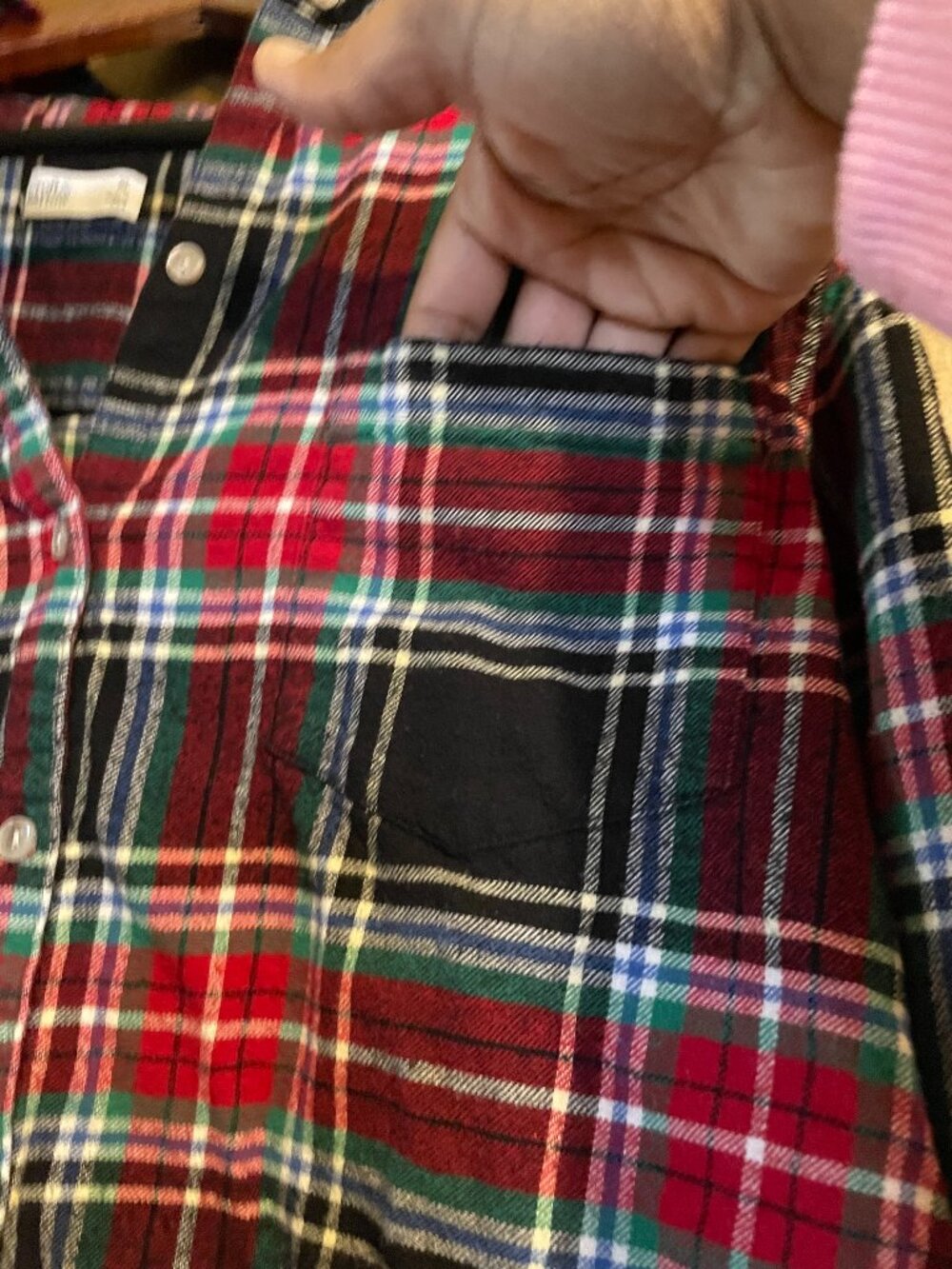 Croft and Barrow Plaid Flannel Shirt Button Down Women's XL (RUNS SMALLER) - Picture 4 of 11